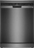 SIEMENS IQ500, free-standing dishwasher, 60 cm, Brushed black steel anti-fingerprint SN25EC13CE