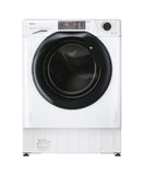HAIER WASHING MACHINE 9kg 1600rpm Washing Machine - White with Black Door HWQ90B416FWB-UK
