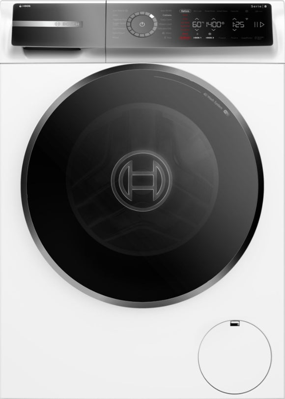 BOSCH Series 8, Washing machine, front loader, 10 kg, max. 1400 rpm WGB256A2GB