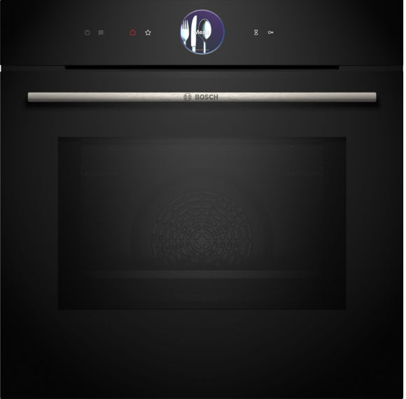 BOSCH Series 8, Built-in oven with microwave-function, 60 x 60 cm, Black HMG7764B1B