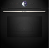 BOSCH Series 8, Built-in oven with microwave-function, 60 x 60 cm, Black HMG7764B1B