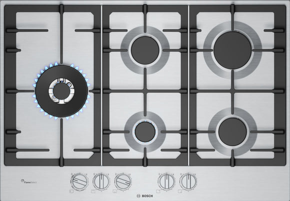 BOSCH Series 6, Gas hob, 75 cm, Stainless steel PCS7A5I90