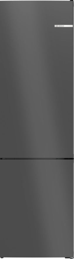 BOSCH Series 4, free-standing fridge-freezer with freezer at bottom, 203 x 60 cm, Cast Iron, Green Collection, Total No Frost KGN39OCAFG