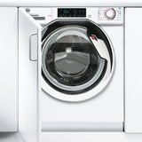 HOOVER WASHING MACHINE 9kg, 1600rpm, white & chrome HBWOS 69TMCE-80