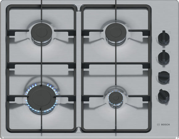 BOSCH Series 2, Gas hob, 60 cm, Stainless steel PBP6B5K60