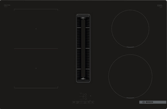 BOSCH Series 4, Induction hob with integrated ventilation system, 80 cm, surface mount without frame PVS811B16E