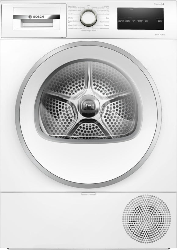 BOSCH Series 4, Heat pump tumble dryer, 8 kg WTH85224GB