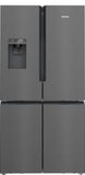 SIEMENS IQ700, French Door Bottom freezer, multi door, 183 x 90.5 cm, Brushed black steel antiFingerprint KF96DPXEA
