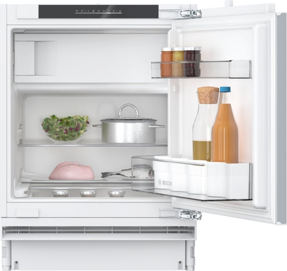 BOSCH Series 4, built-under fridge with freezer section, 82 x 60 cm, flat hinge KUL22VFD0G
