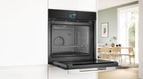 BOSCH Series 8, Built-in oven with steam function, 60 x 60 cm, Black HSG7584B1