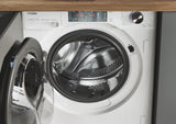 HAIER WASHING MACHINE 9kg 1600rpm Washing Machine - White with Black Door HWQ90B416FWB-UK