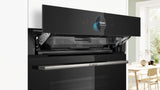 BOSCH Series 8, Built-in oven with steam function, 60 x 60 cm, Black HSG7584B1