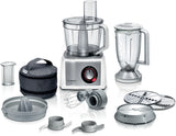 Food processor, MultiTalent 8, 1200 W, White, Brushed stainless steel, MC812S734G