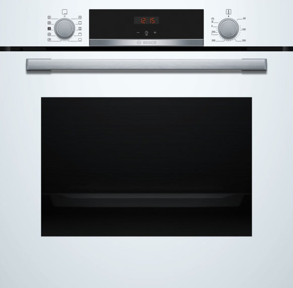 BOSCH Series 4, Built-in oven, 60 x 60 cm, White HQA534BW3B
