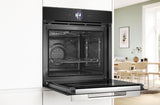 BOSCH Series 8, Built-in oven with added steam function, 60 x 60 cm, Black HRG7764B1B