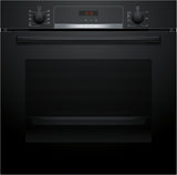 BOSCH Series 4, Built-in oven, 60 x 60 cm, Black HQA574BB3B