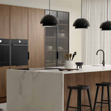 Aluminium Black Frame - Glazed With Reeded Glass