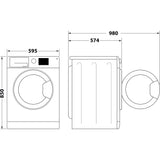 HOTPOINT ANTI-STAIN WASHER DRYER, NDB 8635 W UK (539.98.000)