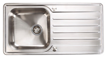 Abbey Stainless Steel Single Bowl and Drainer