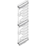 Pull Out Larder Unit, with Baskets for Cabinet Width 150 mm, with 16 Bottle Wine Rack Vauth-Sagel VS TAL WIRO Bottle 15