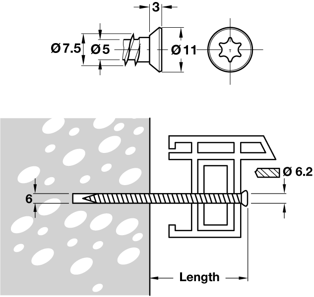 Window frame screw, countersunk head ( sold per 100 or individually ...