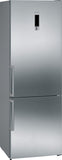 iQ300, free-standing fridge-freezer with freezer at bottom, 203 x 70 cm, Inox-easyclean KG49NXIEPG