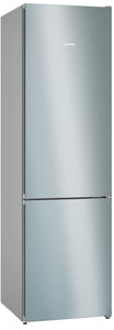 iQ300, free-standing fridge-freezer with freezer at bottom, 203 x 60 cm, Inox-easyclean KG39N2IDF