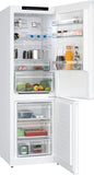 iQ300, free-standing fridge-freezer with freezer at bottom, 186 x 60 cm, White KG36N2WDFG