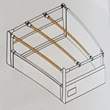 GTV MODERN BOX - Interior drawer - Transverse rail 1100mm - Grey