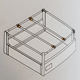 GTV MODERN BOX - Interior drawer - Transverse rail connector (pair) - Grey