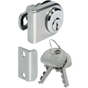 Glass door cylinder lever lock, keyed alike