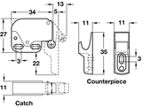 Mini-Latch automatic spring catch