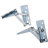 Swing up flap hinges, sprung right hand side only or sprung both sides