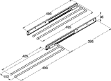 Steel towel rail, 2 rails