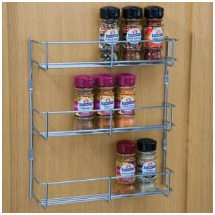 Spice and packet rack, three tier