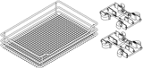 Flex Corner basket sets, For cabinet width 900 mm, basket width 280 mm