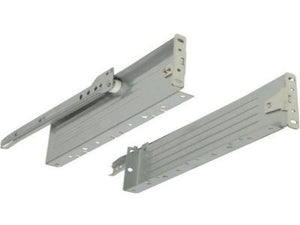 Häfele metal drawer sides, 150 mm high, aluminium (RAL 9006) finish