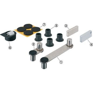 Table top swivel fitting set