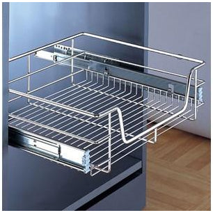 Pull-out storage basket