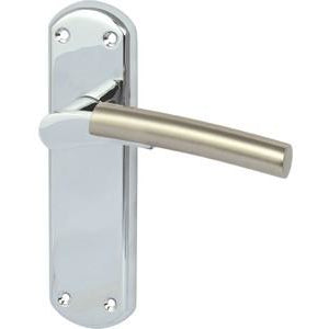 ARKLES lever handles with backplates for latch, zinc alloy