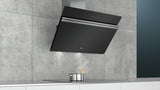 iQ700, wall-mounted cooker hood, 90 cm, clear glass black printed LC91KWW60B