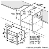N 90, BUILT-IN COMPACT OVEN WITH STEAM FUNCTION, 60 X 45 CM, STAINLESS STEEL C17FS32H0B