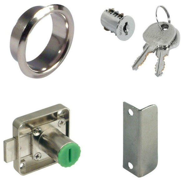 Key Stem Rim Lock Cylinder core, Rosette, Rim Lock case and striking plate (keyed alike ...