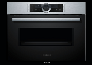 BOSCH SERIES 8, 60 x 45 cm, MICROWAVE, STAINLESS STEEL CFA634GS1B BUILT IN