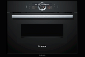 BOSCH SERIES 8, 60 x 45 cm, COMPACT OVEN/MICROWAVE, BLACK CMG656BB6B BUILT IN