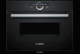 BOSCH SERIES 8, 60 x 45 cm, COMPACT OVEN/MICROWAVE, BLACK CMG676BB1 BUILT IN