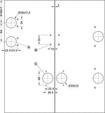 Fitting Set, for Folding Cabinet Doors, Slido F-Fold61 25/50A